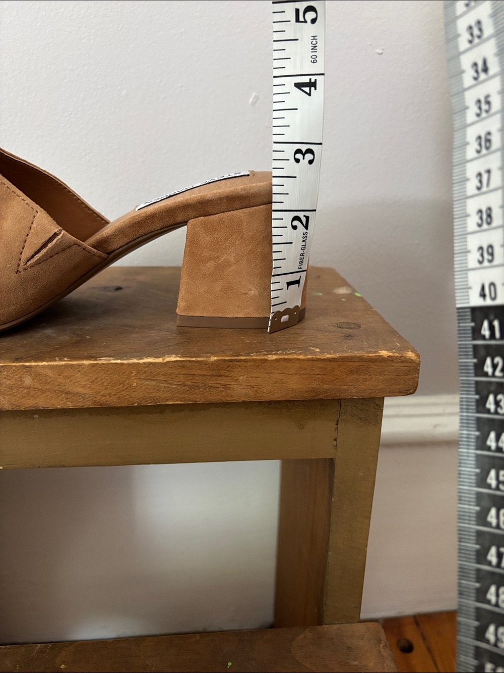Steve Madden Camel Suede Slip-On Block Heel Mules - Picture 2 of 8